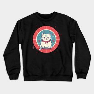 Scottish Fold Cat Xmas Ornament, Love Cats Crewneck Sweatshirt